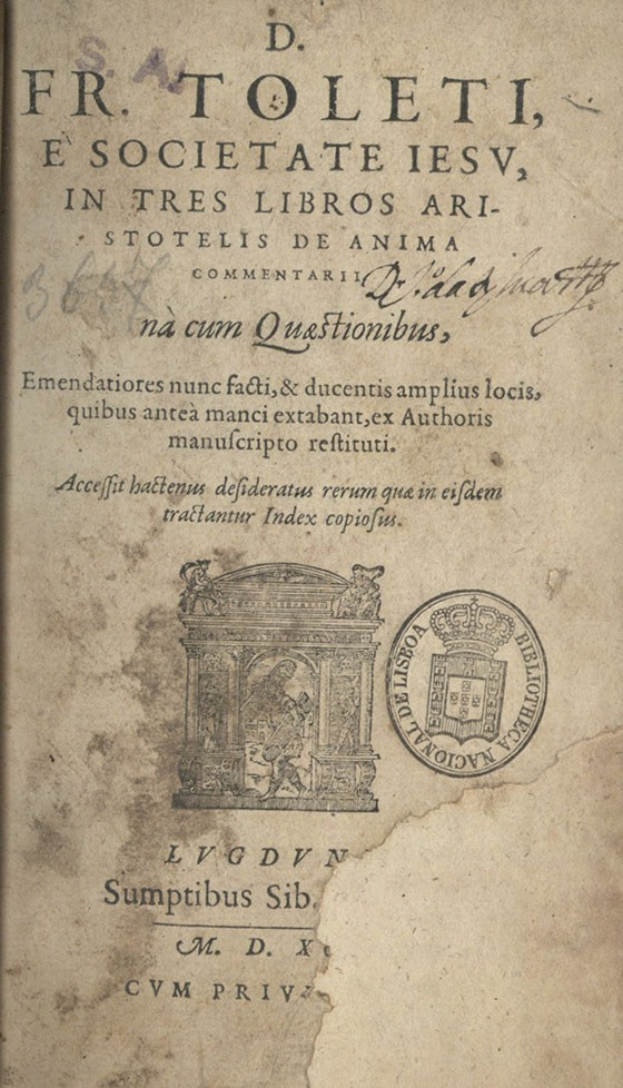 Altes Buch mit einem Stempel, das Text und eine Illustration enthält und einen vintage-Look hat.