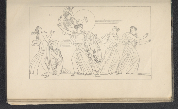 Ein Buchumschlag mit einer lebendigen Illustration einer Gruppe tanzender Frauen in energischen, synchronen Posen, mit detaillierter Kleidung und Gesichtern.