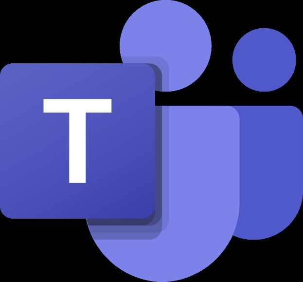 Blaues Microsoft Teams-Icon mit weißem Hintergrund, das ein zentrales weißes Buchstabe 'T' zeigt.