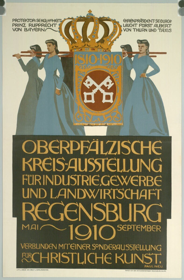 Ein Plakat für die deutsche Revolution im Jahr 1910, das eine Gruppe von Menschen und eine Krone zeigt, mit Text, der Informationen über das Ereignis liefert.