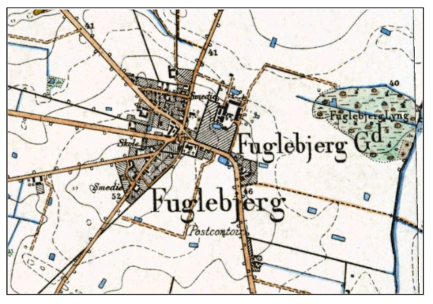 Alte detaillierte Karte von Fuggleberg, Deutschland, mit Textanmerkungen.