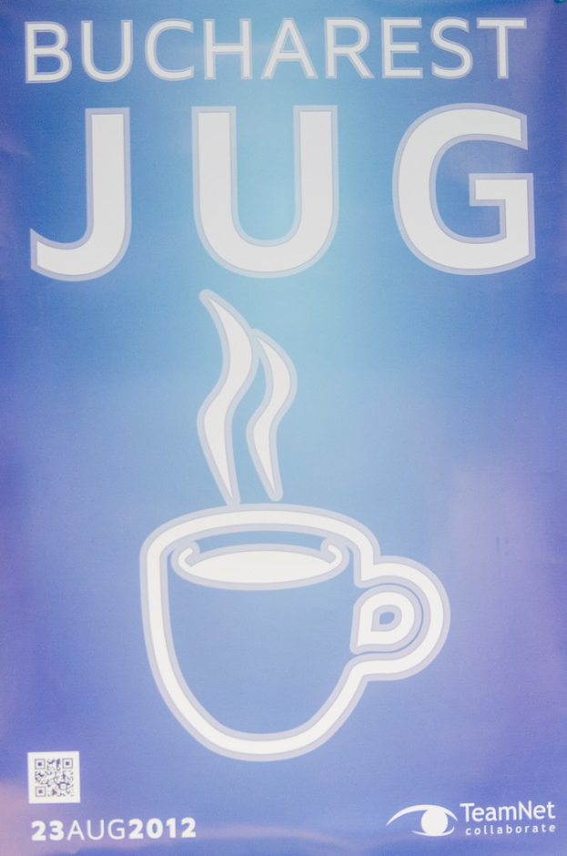 Ein Heft mit einem Unternehmenslogo und einem Bild einer Tasse.