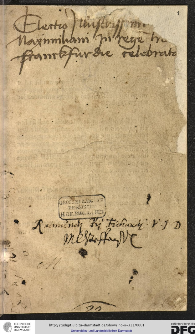 Alter Brief der deutschen Regierung an den Präsidenten der Vereinigten Staaten mit handgeschriebenem Text und sichtbaren Wasserzeichen unten.